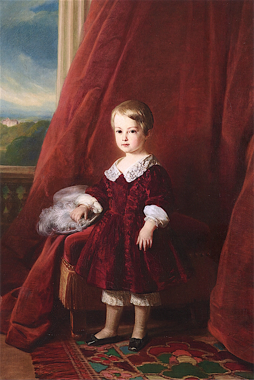 Louis-Philippe-Marie-Ferdinand-Gaston d'Orleans, Count of Eu, vintage artwork by Franz Xavier Winterhalter, A3 (16x12") Poster Print