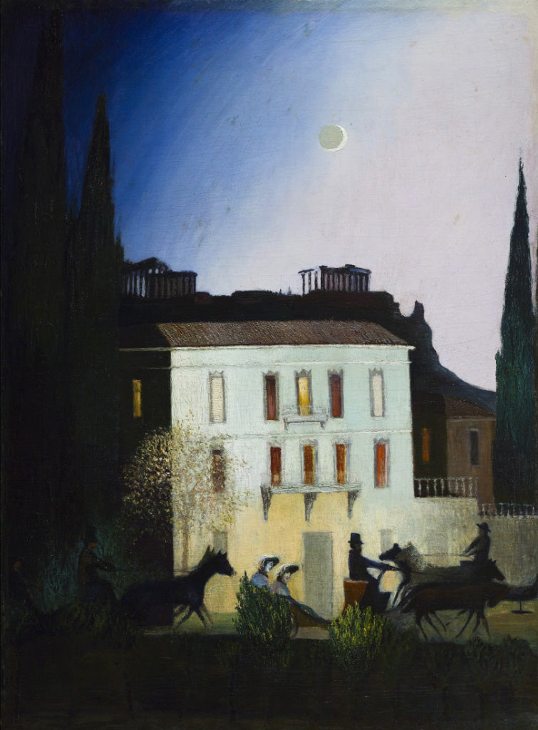 Promenade at New Moon in Athens by Tivadar Csontvary Kosztka,A3(16x12")Poster