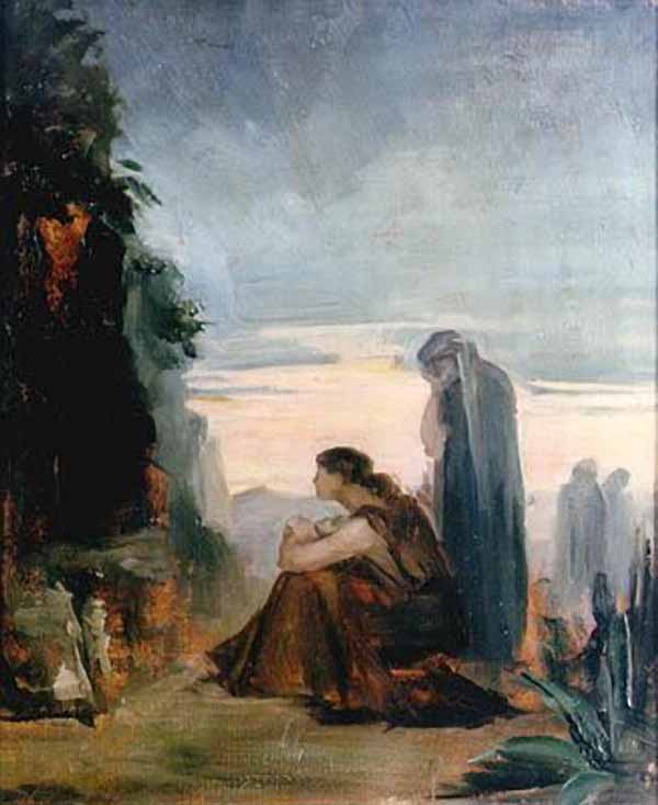 Myrrh-bearing women, vintage artwork by Marie Bashkirtseff, 12x8" (A4) Poster