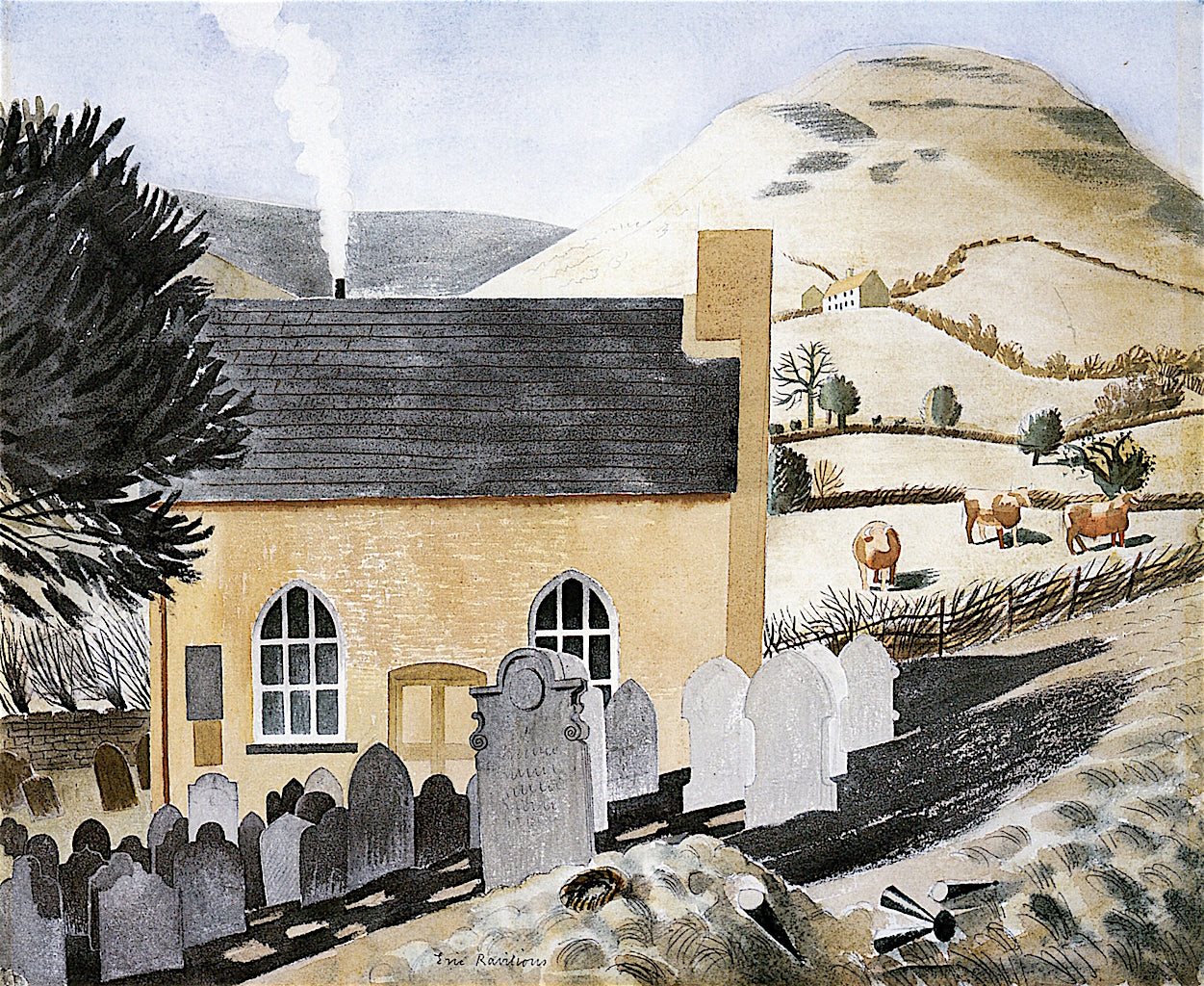 The Duke of Hereford's Knob, vintage artwork by Eric Ravilious, 12x8" (A4) Poster