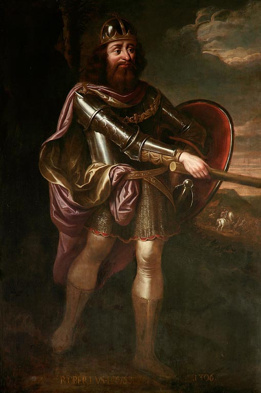 Robert the Bruce, King of Scotland (1274-1329), vintage artwork by Jacob Willemsz. de Wet, 12x8" (A4) Poster