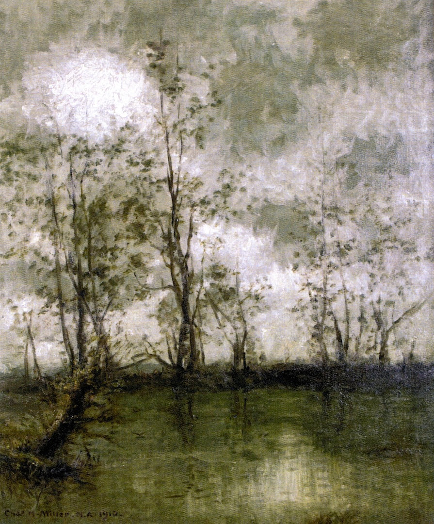 A Gray Day Reverie, vintage artwork by Charles Henry Miller, 12x8" (A4) Poster