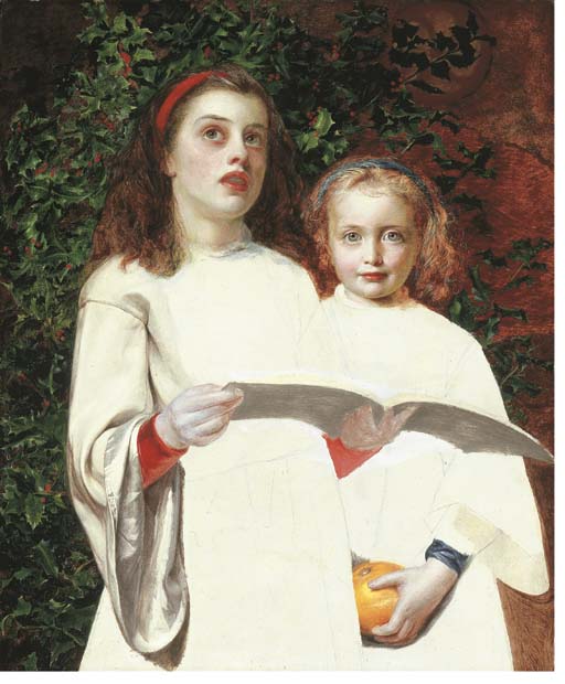 At Vespers, vintage artwork by Anthony Frederick Sandys, 12x8" (A4) Poster