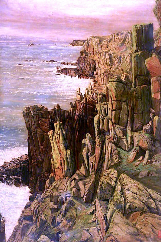Lands End, vintage artwork by Edwin Edwards, A3 (16x12") Poster Print