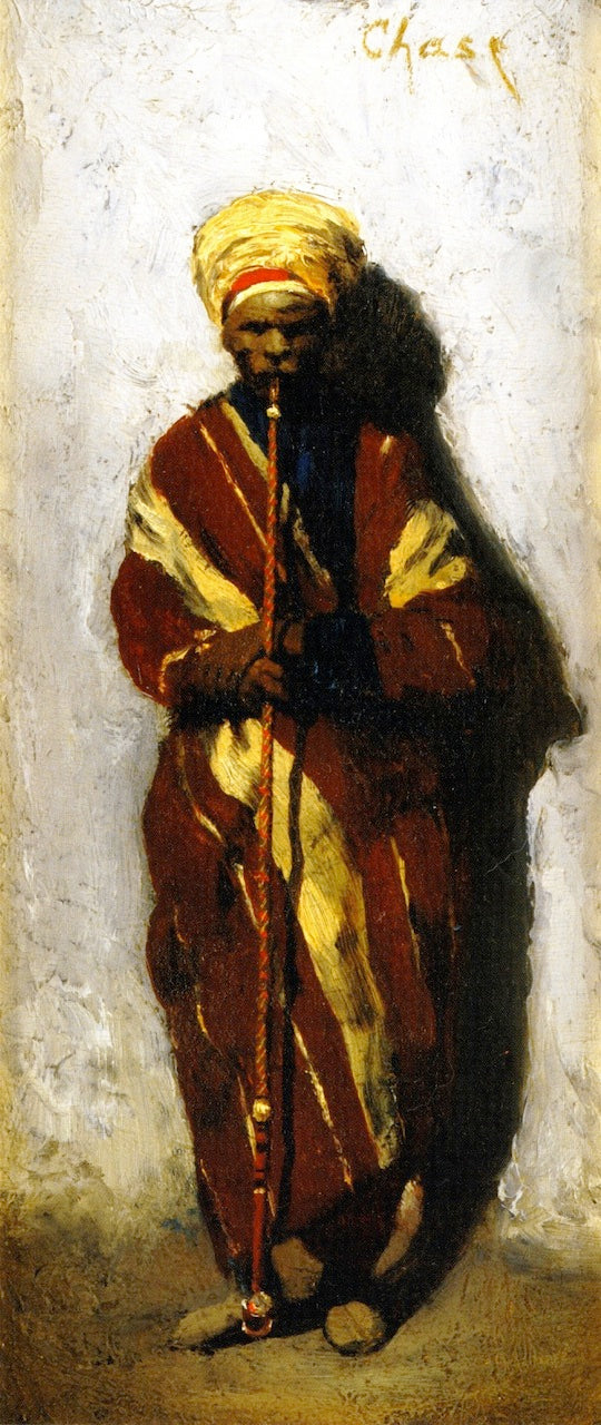 Arab with Pipe, vintage artwork by William Merritt Chase, 12x8" (A4) Poster