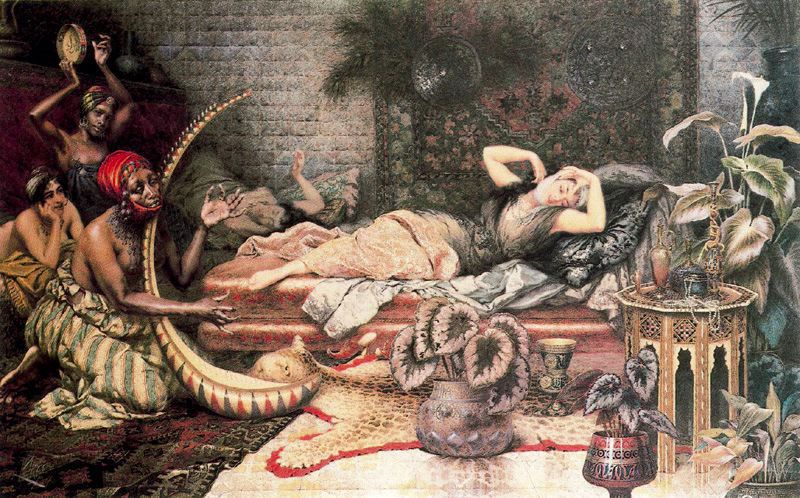 In the Harem by Giuseppe Aureli,A3(16x12")Poster
