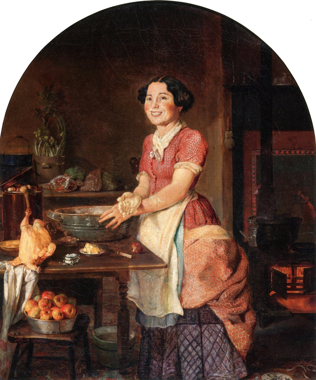 Shake Hands?, vintage artwork by Lilly Martin Spencer, 12x8" (A4) Poster