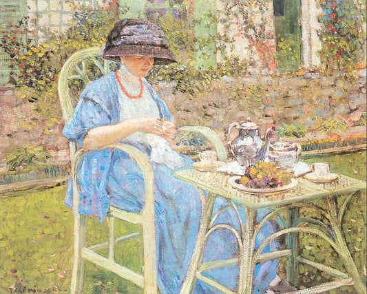 Breakfast in the Garden by Frederick Carl Frieseke,16x12(A3) Poster