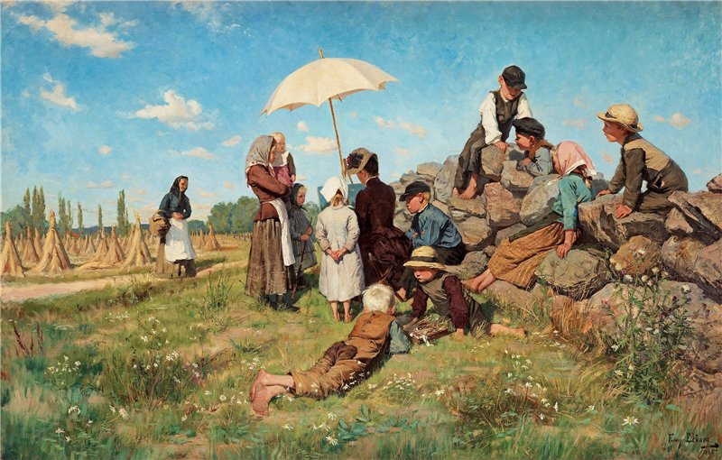 Art Friends, vintage artwork by Fanny Brate, 12x8" (A4) Poster