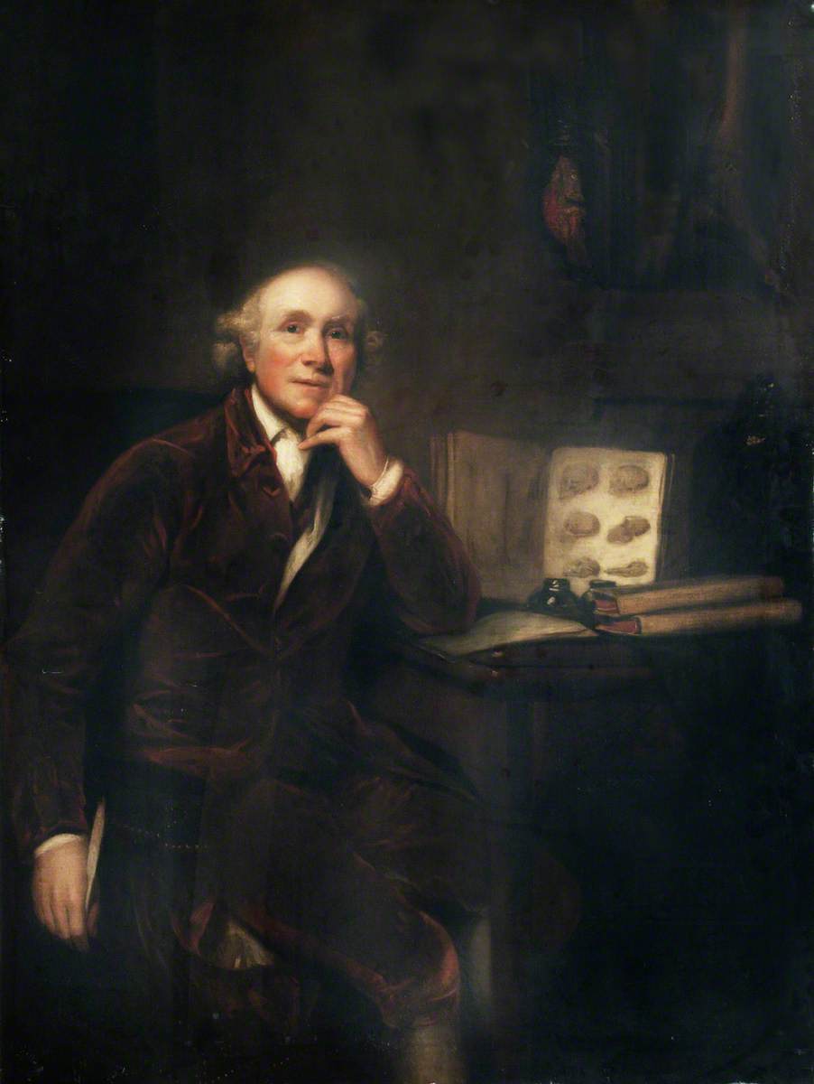 John Hunter (1728–1793), Surgeon (after Joshua Reynolds), vintage artwork by Henry William Pickersgill, 12x8" (A4) Poster