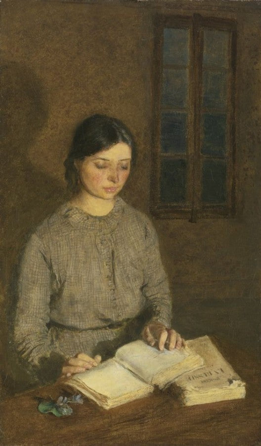 Dorelia by  Lamplight, vintage artwork by Gwen John, 12x8" (A4) Poster