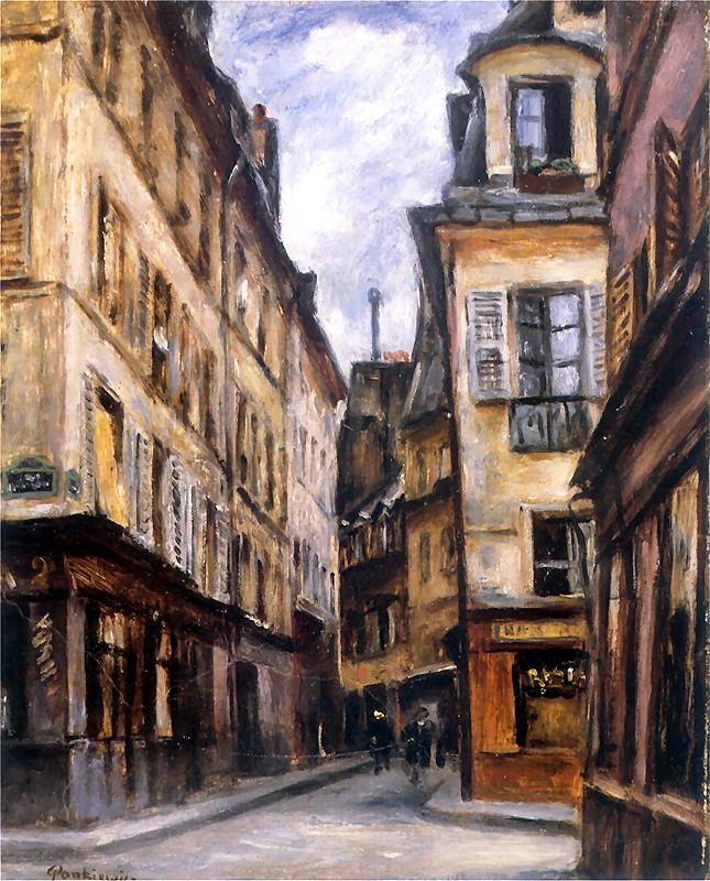 Rue Cardinale in Paris by Jozef Pankiewicz,A3(16x12")Poster