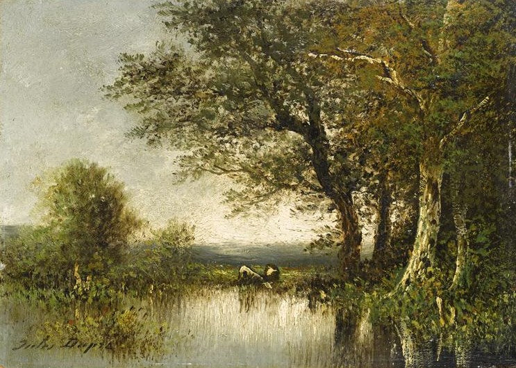 Paysage (Landscape), vintage artwork by Jules Dupre, A3 (16x12") Poster Print