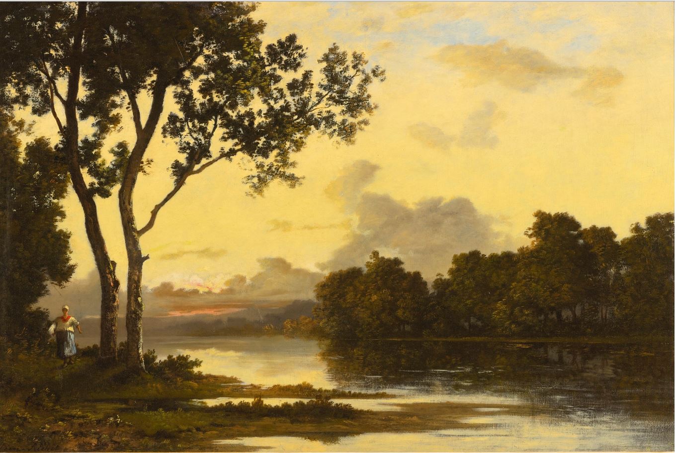 Late Summer Sun, vintage artwork by Leon Richet, 12x8" (A4) Poster