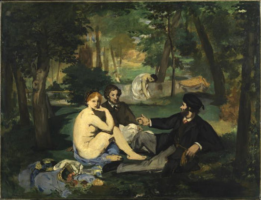 Dejeuner sur l'herbe (Second version), vintage artwork by Édouard Manet, 12x8" (A4) Poster