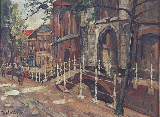 ance of the Old Church in Delft, Holland by Jan van der Stap,16x12(A3) Poster