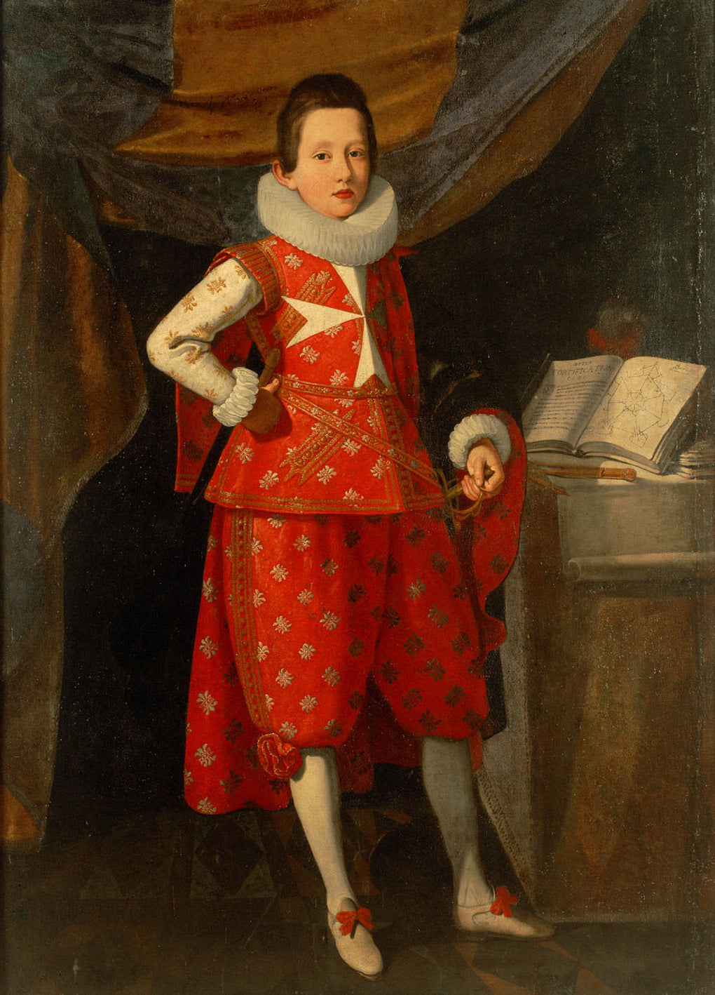 Portrait of Giancarlo de' Medici, vintage artwork by Justus Sustermans, 12x8" (A4) Poster