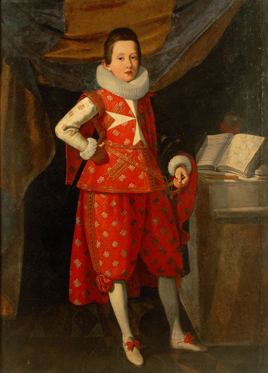Portrait of Giancarlo de' Medici, vintage artwork by Justus Sustermans, 12x8" (A4) Poster