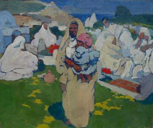 Maternity and Women in Company, vintage artwork by Leon Cauvy, 12x8" (A4) Poster