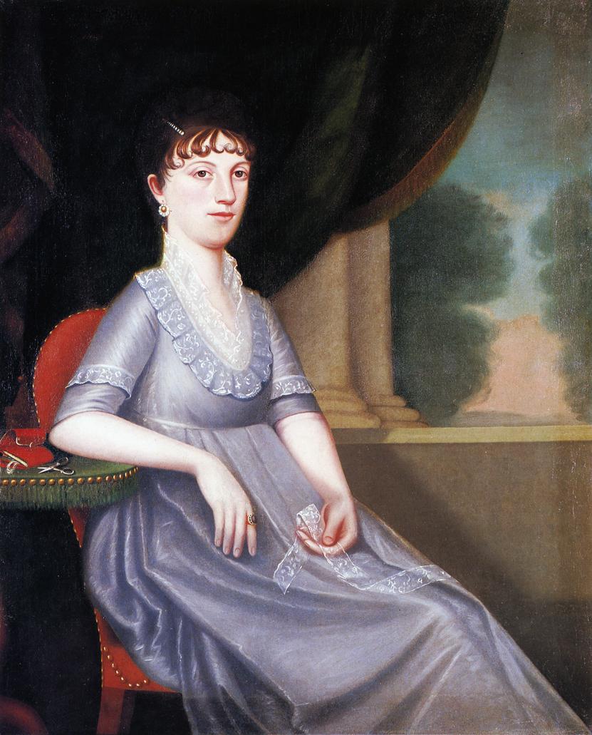 Mrs. Ebenezer Porter (Lucy "Patty" Pierce Merwin), vintage artwork by Ralph Earl, 12x8" (A4) Poster