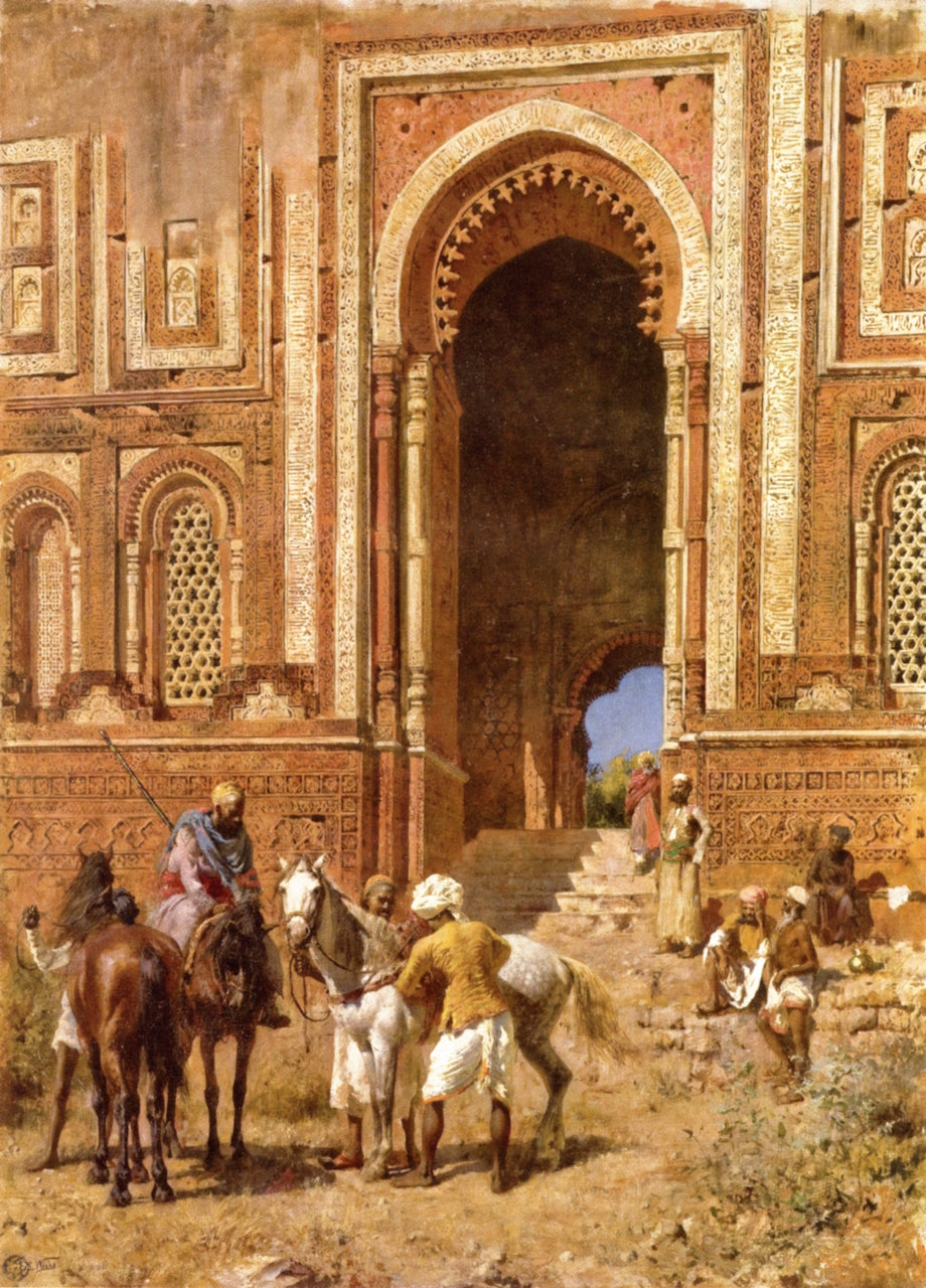 Gateway of Alah-Ou-Din, Old Delhi, vintage artwork by Edwin Lord Weeks, 12x8" (A4) Poster