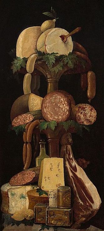 Insegna per una salumeria, vintage artwork by Giovanni Segantini, 12x8" (A4) Poster