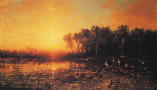 Florida Sunrise, vintage artwork by George Herbert McCord, 12x8" (A4) Poster