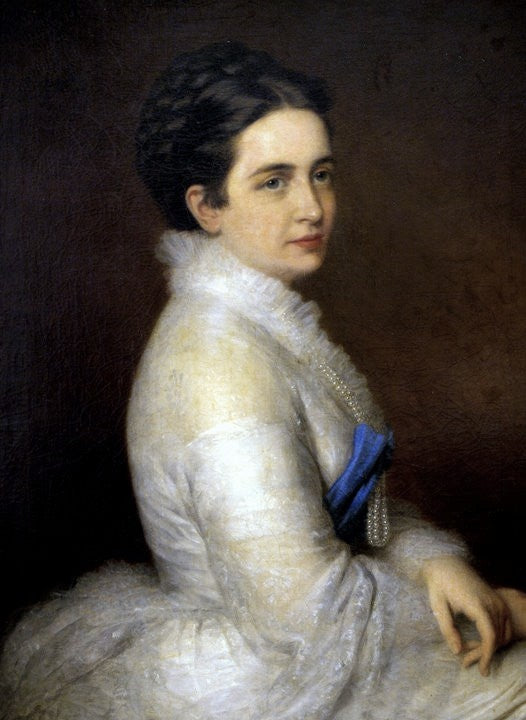 Portrait of Mrs. István Bittó, vintage artwork by Miklós Barabás, A3 (16x12") Poster Print