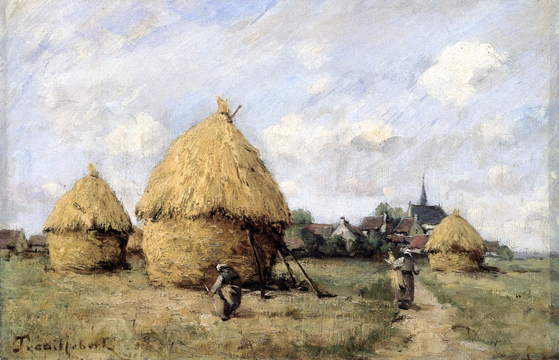 After the Harvest, vintage artwork by Paul-Desire Trouillebert, 12x8" (A4) Poster