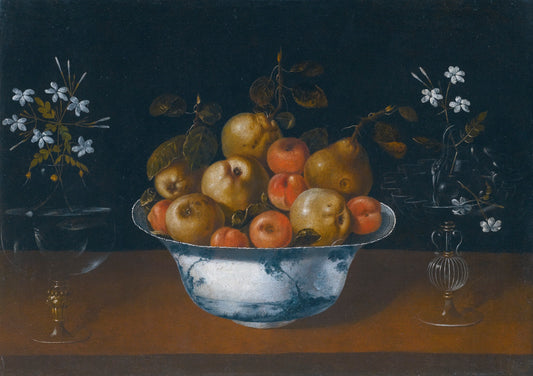 A Still Life with Fruit, vintage artwork by Tomàs Yepes, 12x8" (A4) Poster