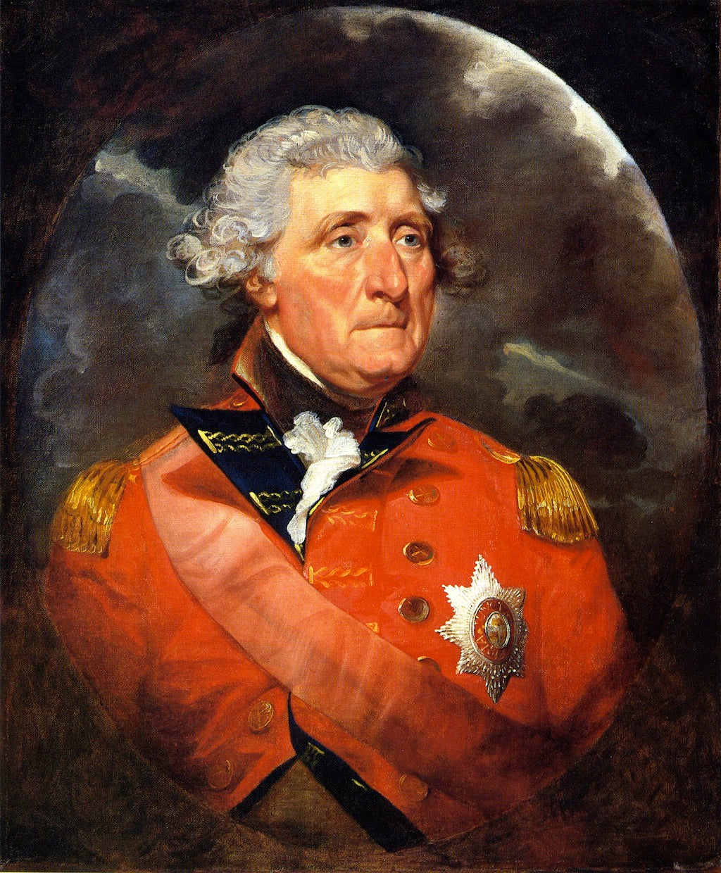 George Augustus Eliott, Baron Heathfield, vintage artwork by Mather Brown, 12x8" (A4) Poster