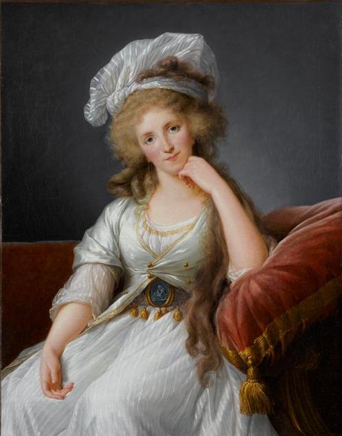 Luisa Maria Adelaida de Bourbon, vintage artwork by Élisabeth Vigee-Lebrun, 12x8" (A4) Poster
