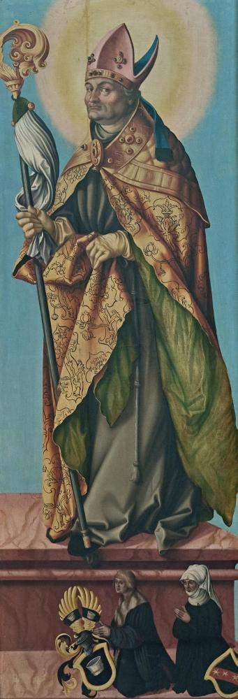 Winged Altarpiece of St John the Baptist: St. Louis of Toulouse, vintage artwork by Hans Baldung, A3 (16x12