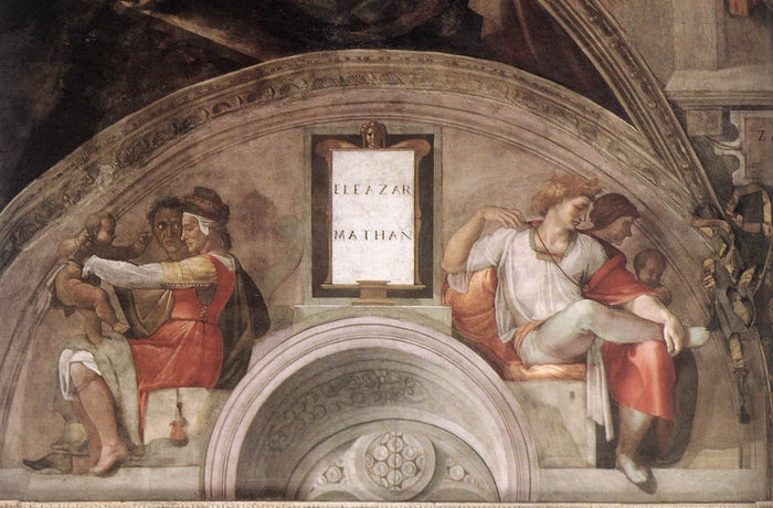 Eleazar - Matthan, vintage artwork by Michelangelo, A3 (16x12