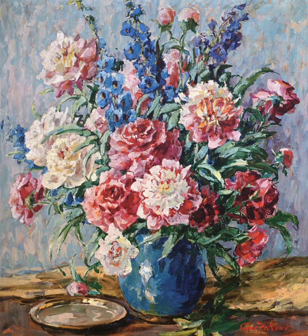 Summer Bouquet, vintage artwork by Edgar Forkner, 12x8" (A4) Poster