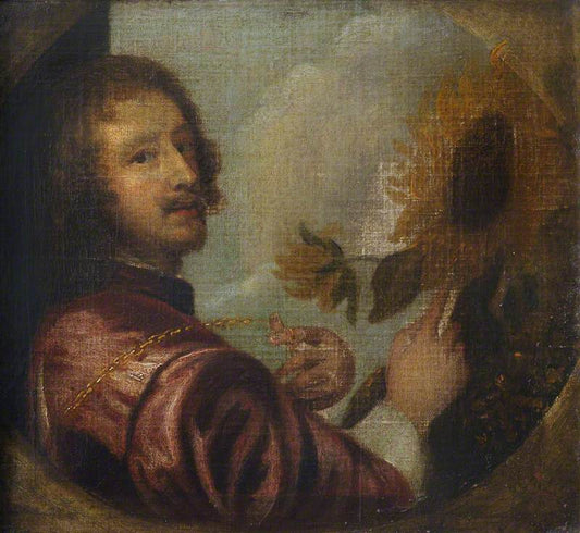 Anthony van Dyck (1599–1641), Flemish Painter, vintage artwork by Attributed to Anthony van Dyck, 12x8" (A4) Poster