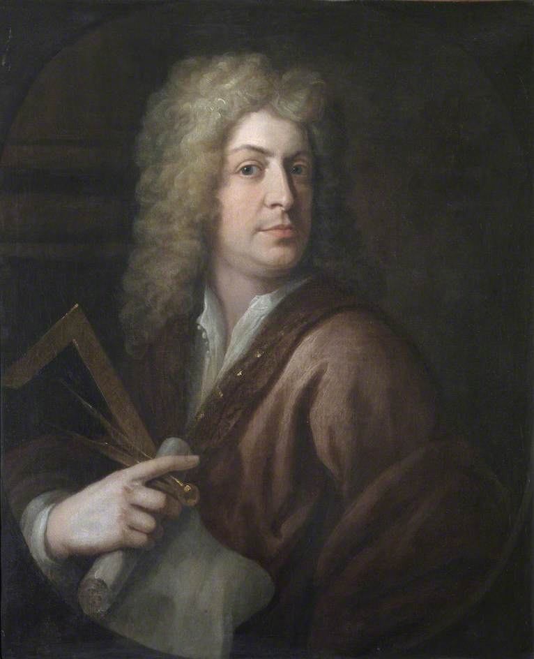 Edward Strong, vintage artwork by Attributed to Sir Godfrey Kneller, BT., 12x8" (A4) Poster