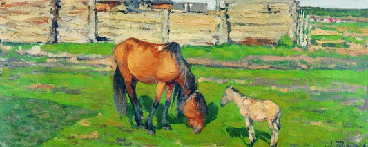In the Sunshine, vintage artwork by Leonard Turzhansky, 12x8" (A4) Poster