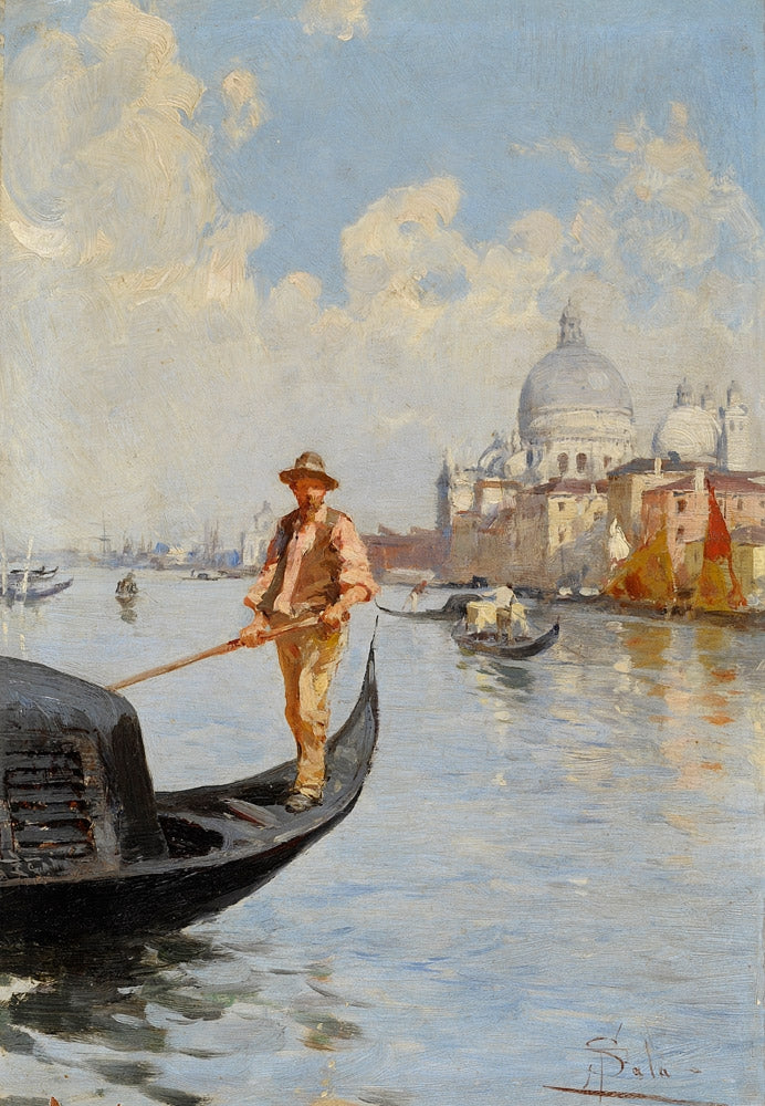 Gondoliere Veneziano by Paolo Sala,A3(16x12")Poster