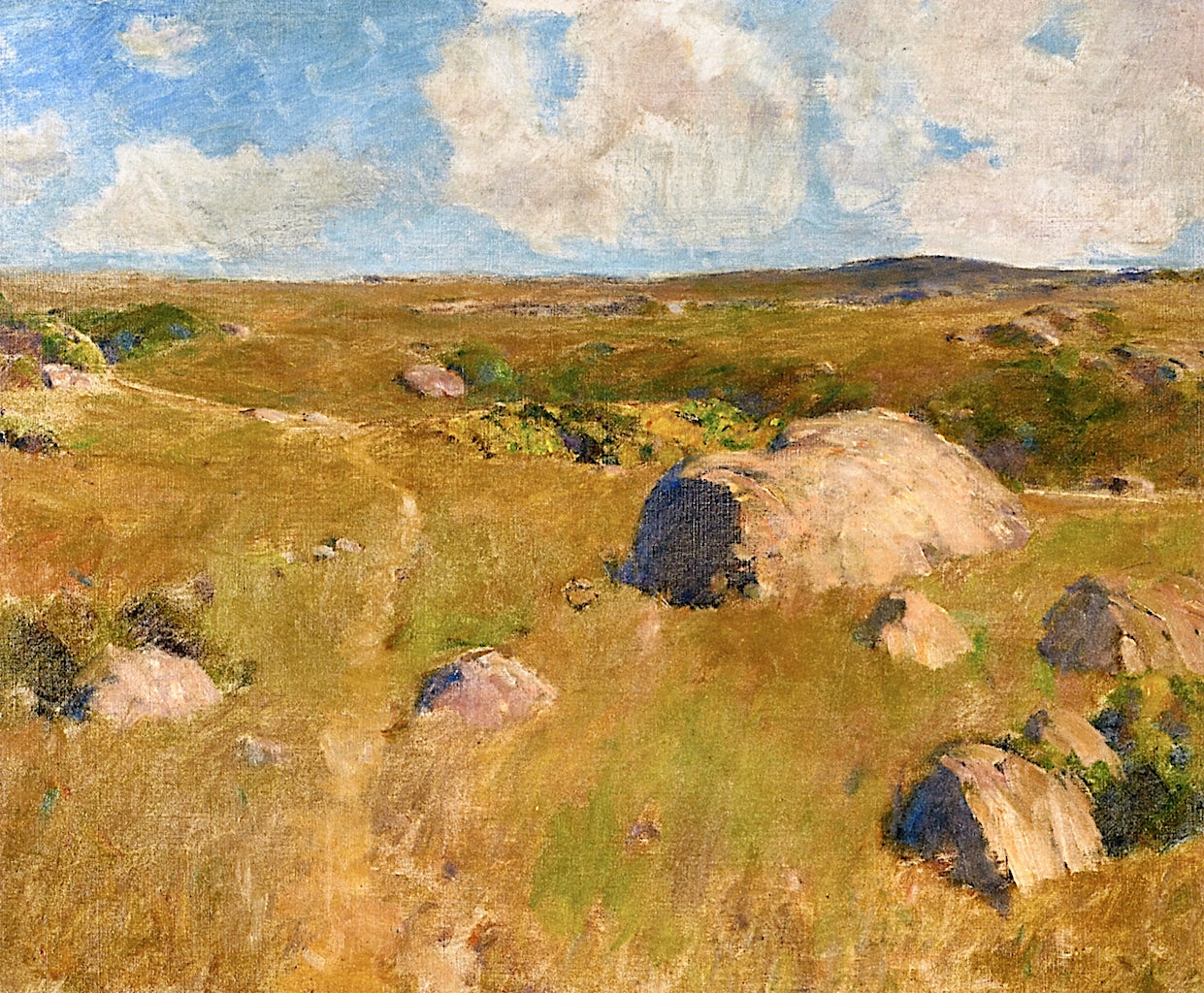 Martha's Vineyard Pasture, vintage artwork by William Langson Lathrop, 12x8" (A4) Poster