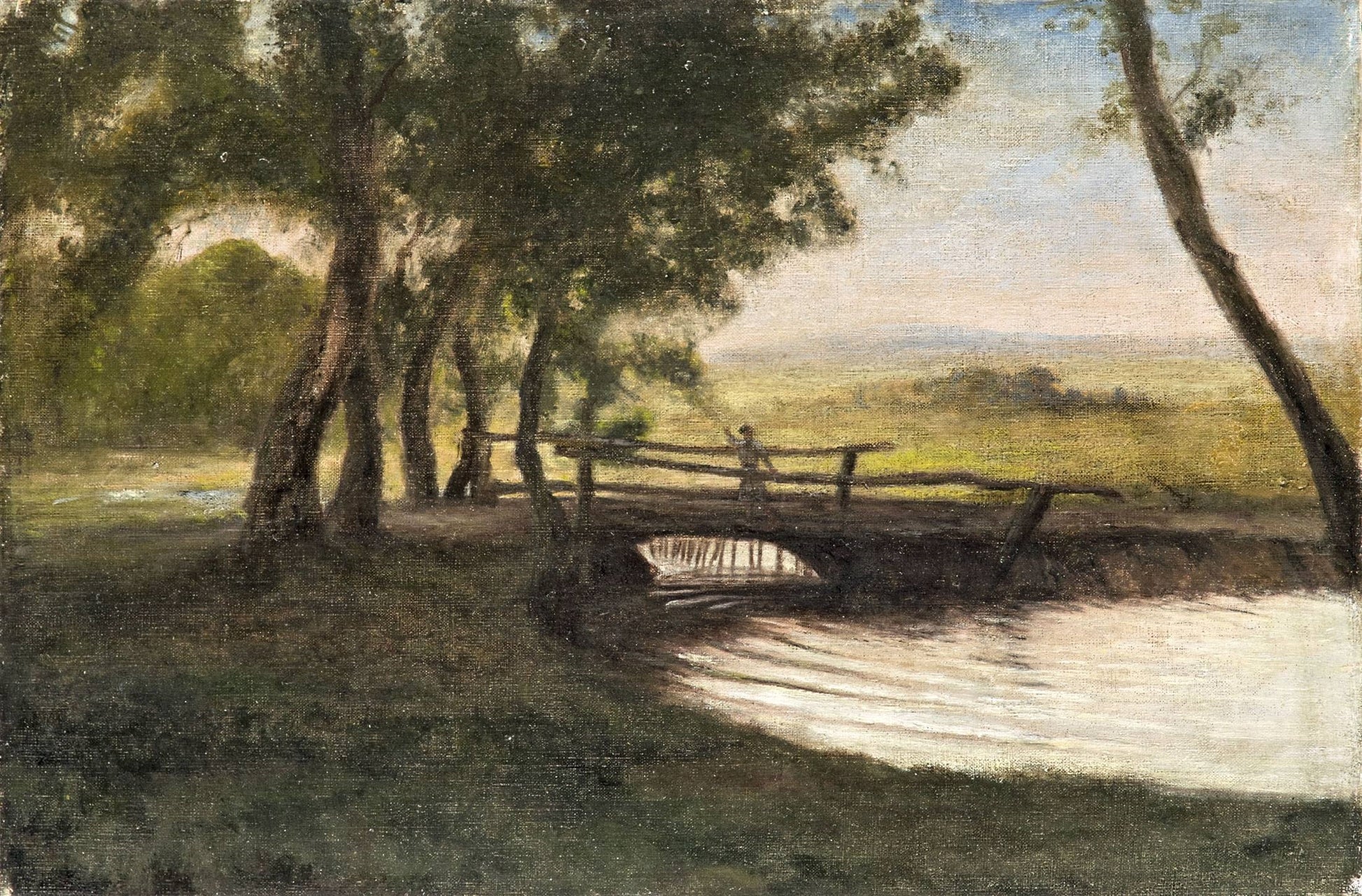 On the Bridge, vintage artwork by Károly Telepy, 12x8" (A4) Poster