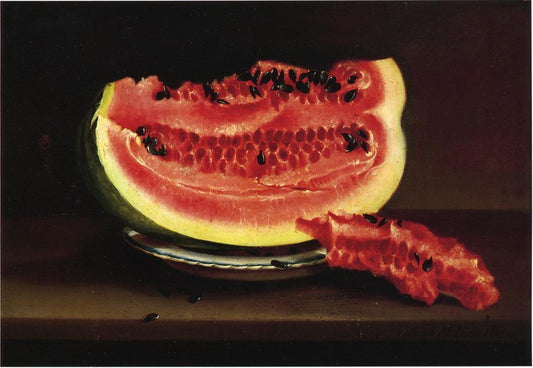 Still Life with Watermelon, vintage artwork by Sarah Miriam Peale, A3 (16x12") Poster Print