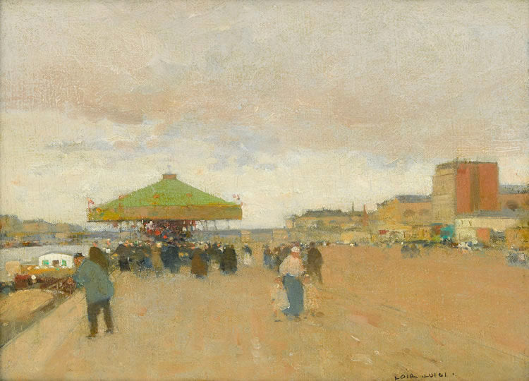 The Carousel, vintage artwork by Luigi Loir, 12x8" (A4) Poster