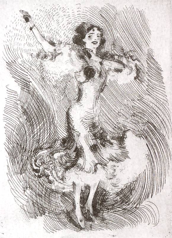 Dancer with Castanets by Jozef Mehoffer,A3(16x12")Poster