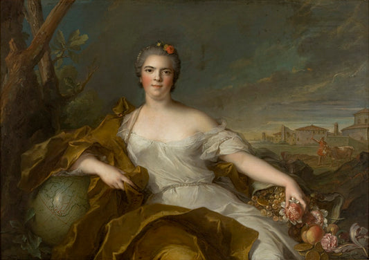 Princess Louise-Élisabeth of France - The Earth, vintage artwork by Jean-Marc Nattier, 12x8" (A4) Poster
