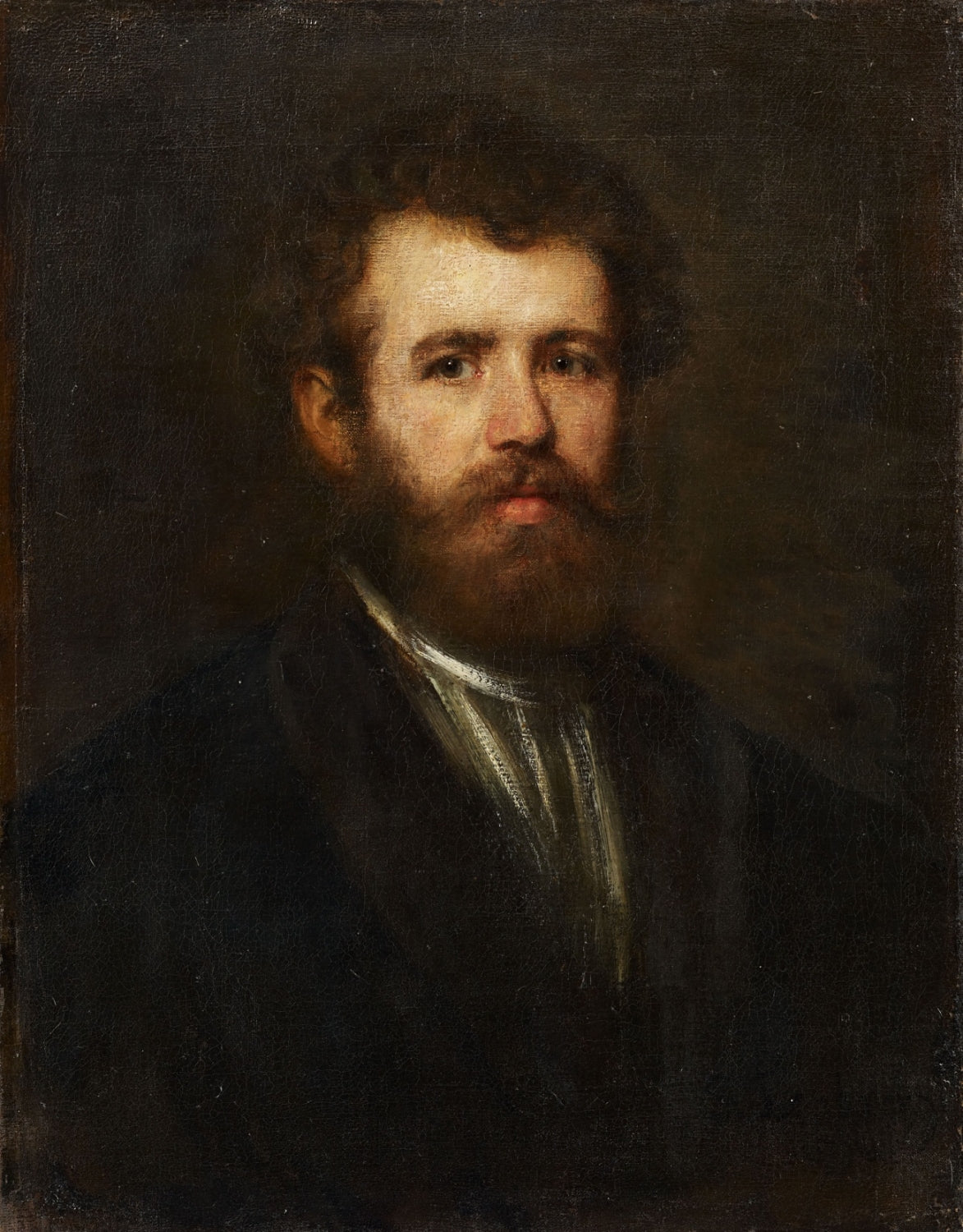 Bruders Ludwig Lenbach, vintage artwork by Franz von Lenbach, 12x8" (A4) Poster
