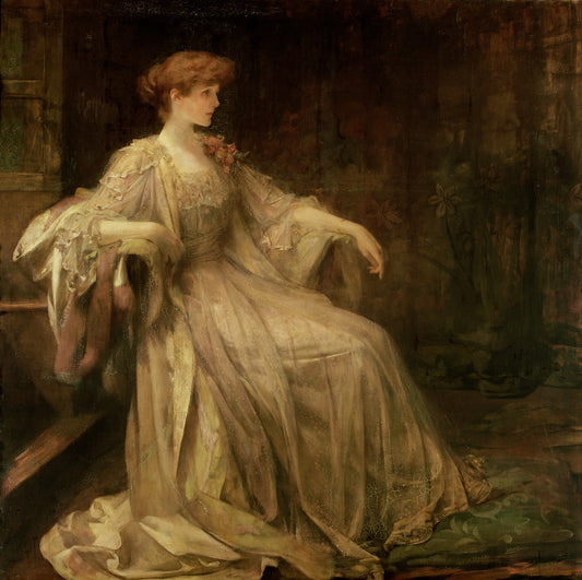 Portrait of Violet, Duchess of Rutland, vintage artwork by Sir James Jebusa Shannon, 12x8" (A4) Poster
