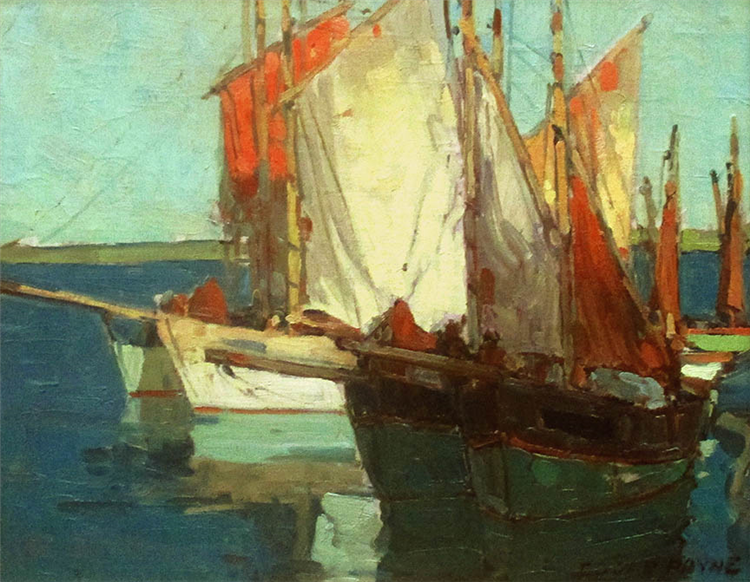 Concarneau Harbor by Edgar Alwyn Payne,16x12(A3) Poster