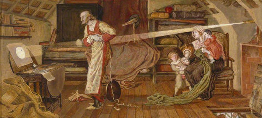 Crabtree Watching the Transit of Venus, 1639, vintage artwork by Ford Madox Brown, A3 (16x12") Poster Print