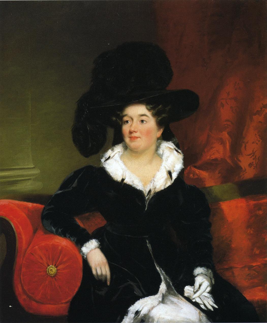 Mrs. Samuel Appleton (Julia Webster), vintage artwork by Chester Harding, 12x8" (A4) Poster